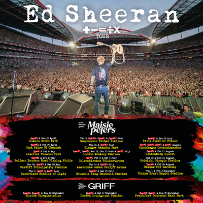 Ed Sheeran's tour poster.