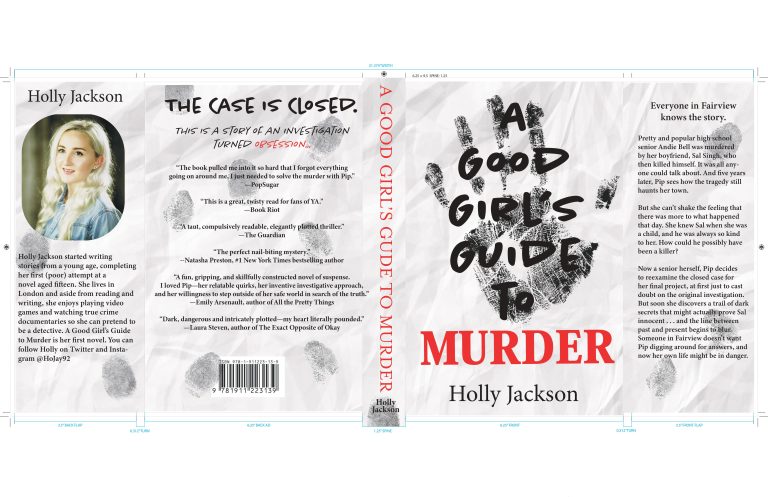 redesign of Holly jackson's "A good girls guide to murder".