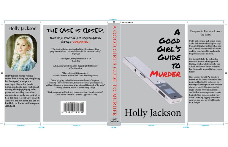 redesign of Holly jackson's "A good girls guide to murder".
